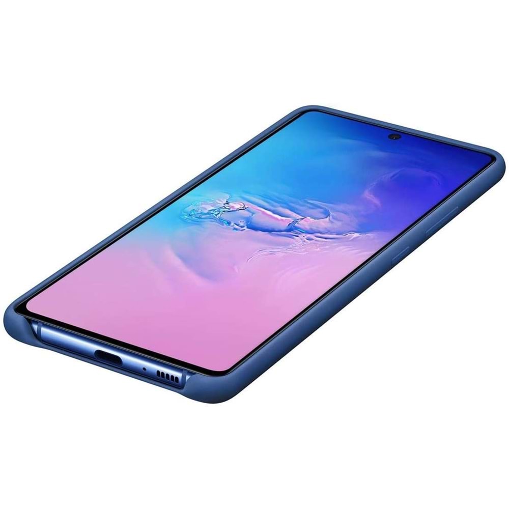 Samsung Galaxy S10 Lite Silikon Cover Kılıf, Mavi EF-PG770TLEGWW
