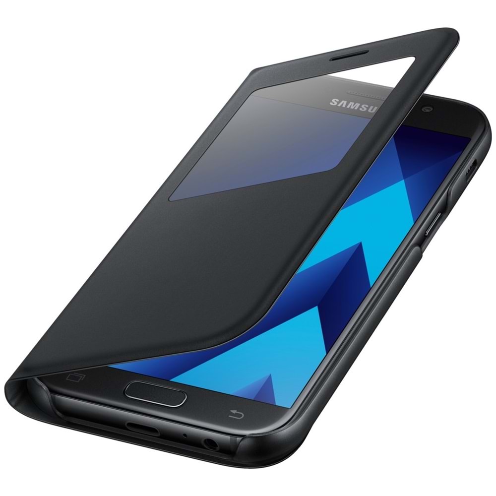 Samsung Galaxy A7 2017 S-View Standing Cover Pencereli Kılıf