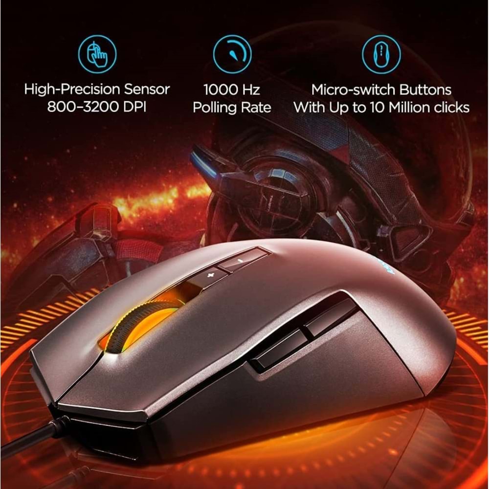Lenovo IdeaPad Gaming M100 RGB 3200 DPI Optik Oyuncu Mouse