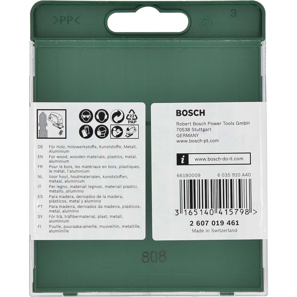 Bosch 10 Parça Dekupaj Testere Bıçağı Seti Ahşap ve Metal Karışık 2609256746