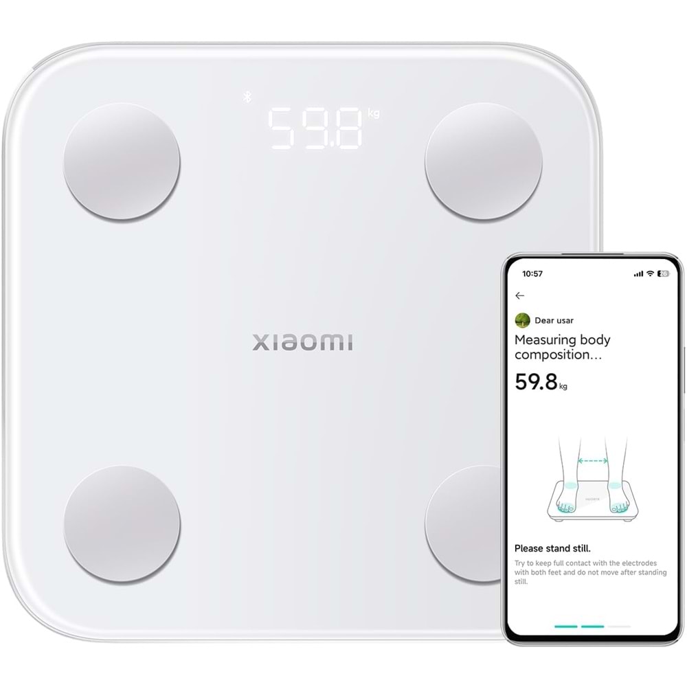 OUTLET Xiaomi Body Composition Scale S400 Yağ Ölçer Fonksiyonlu Akıllı Bluetooth Vücut Analiz Baskülü