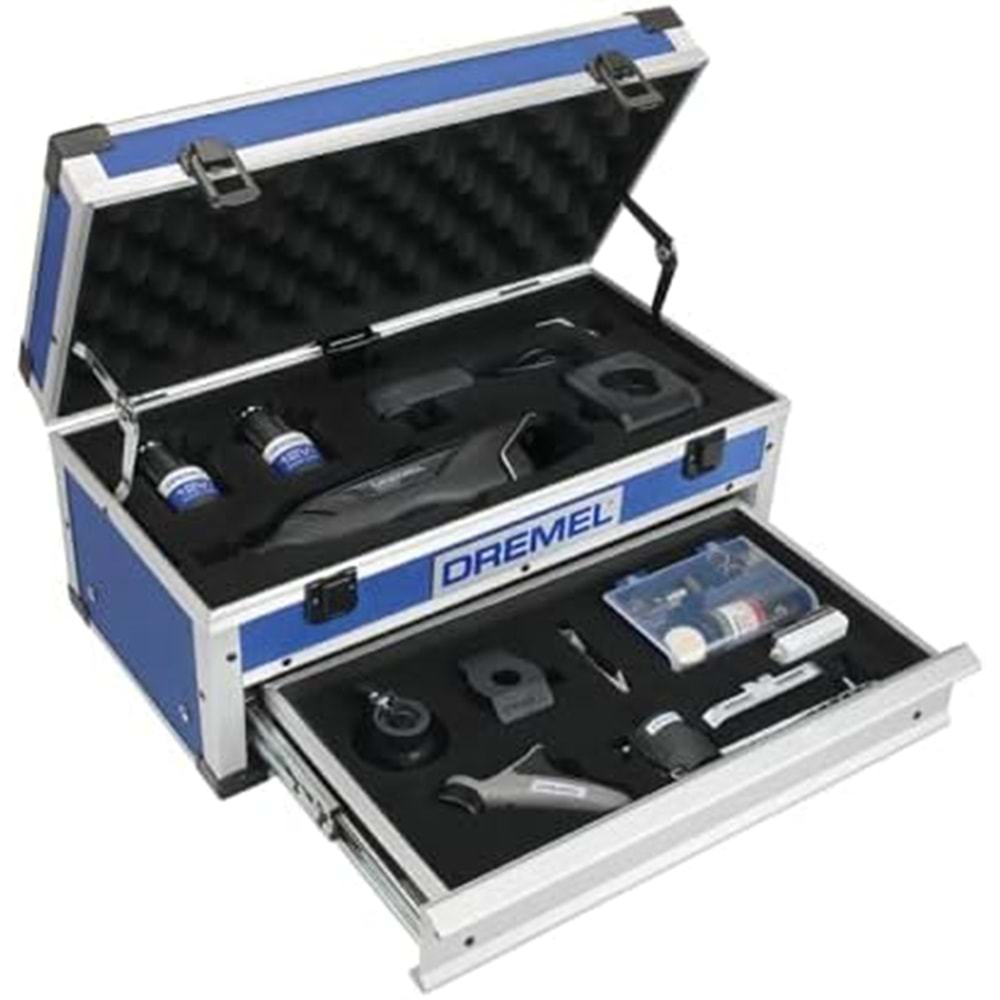 Dremel 8260-5/65 Li-ion Akülü El Motoru 65 Aksesuar + 5 Bağlantı parçası + Alüminyum Çanta