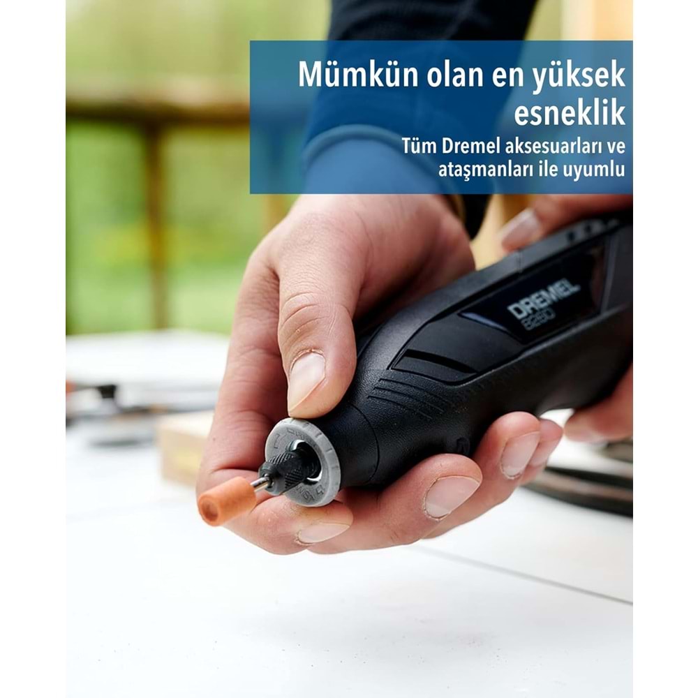 Dremel 8260-5/65 Li-ion Akülü El Motoru 65 Aksesuar + 5 Bağlantı parçası + Alüminyum Çanta