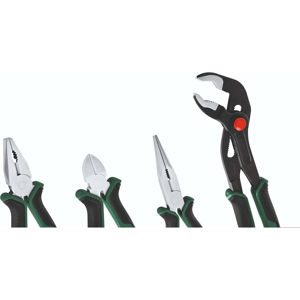 Bosch 4'lü Pense Seti (Kargaburun, Yan Keski, Pense, Boru Anahtarı) 1600A02W7K