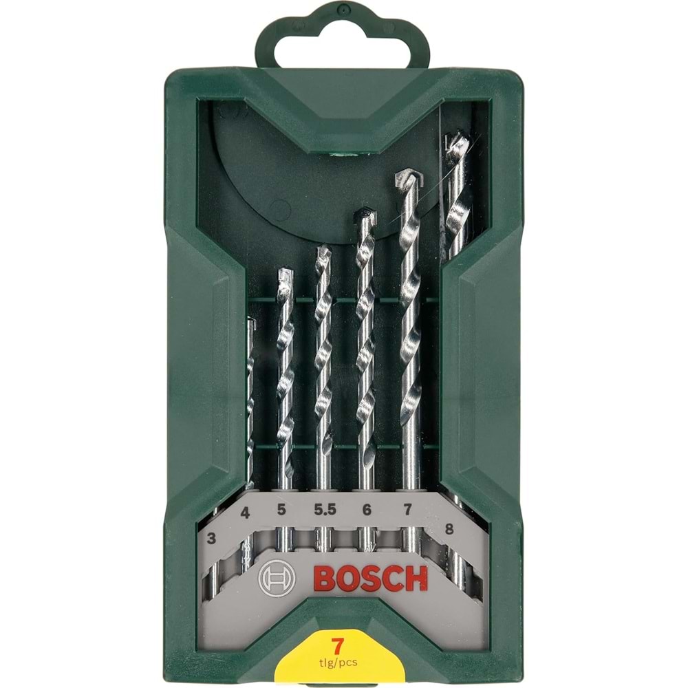 Bosch X-Line Mini 7 Parça Beton Matkap Ucu Seti 2607019581, Yeşil