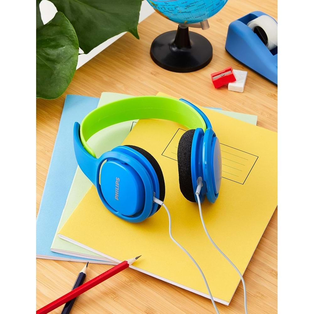 Philips Kids SHK2000BL Kulak Üstü Kulaklık, Mavi