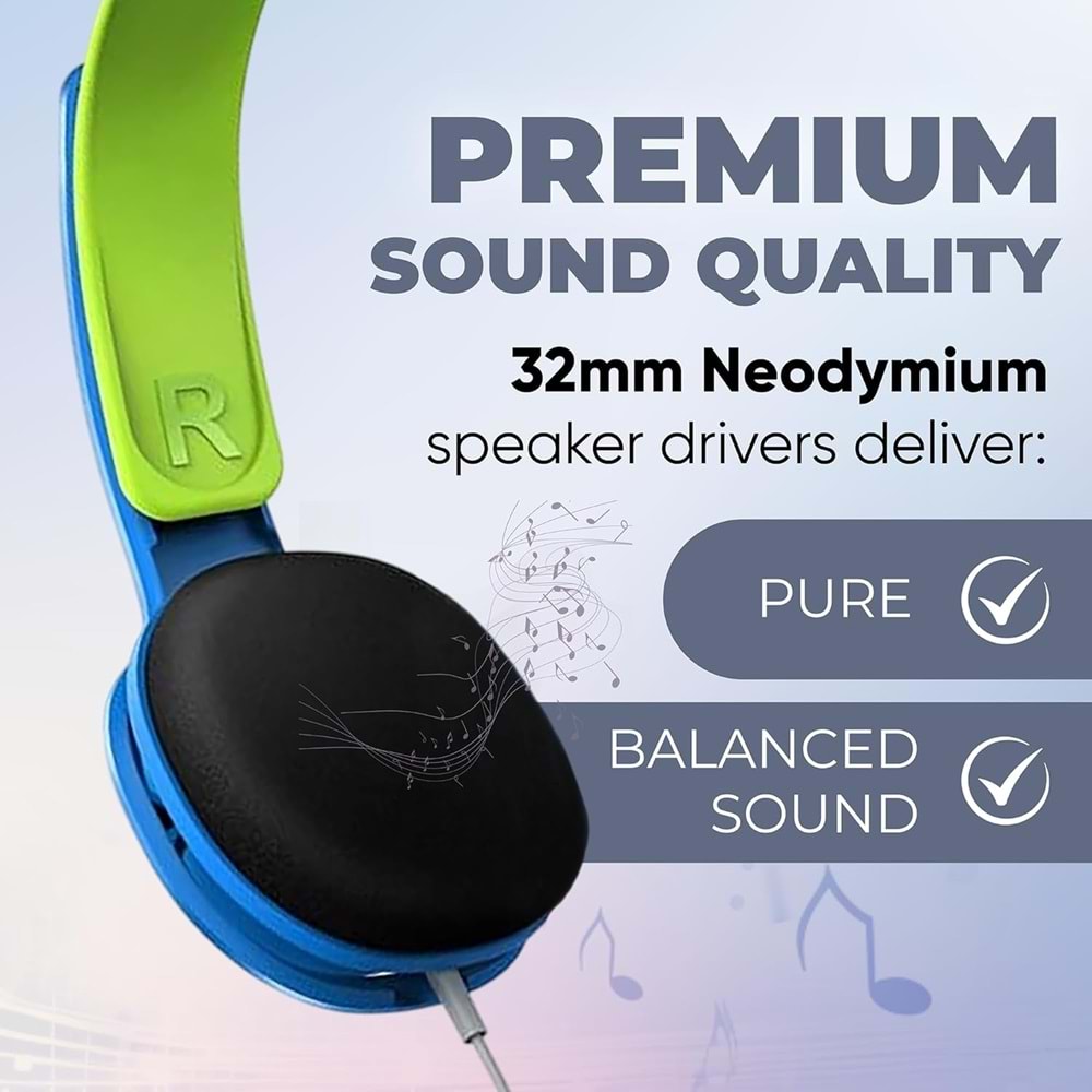 Philips Kids SHK2000BL Kulak Üstü Kulaklık, Mavi