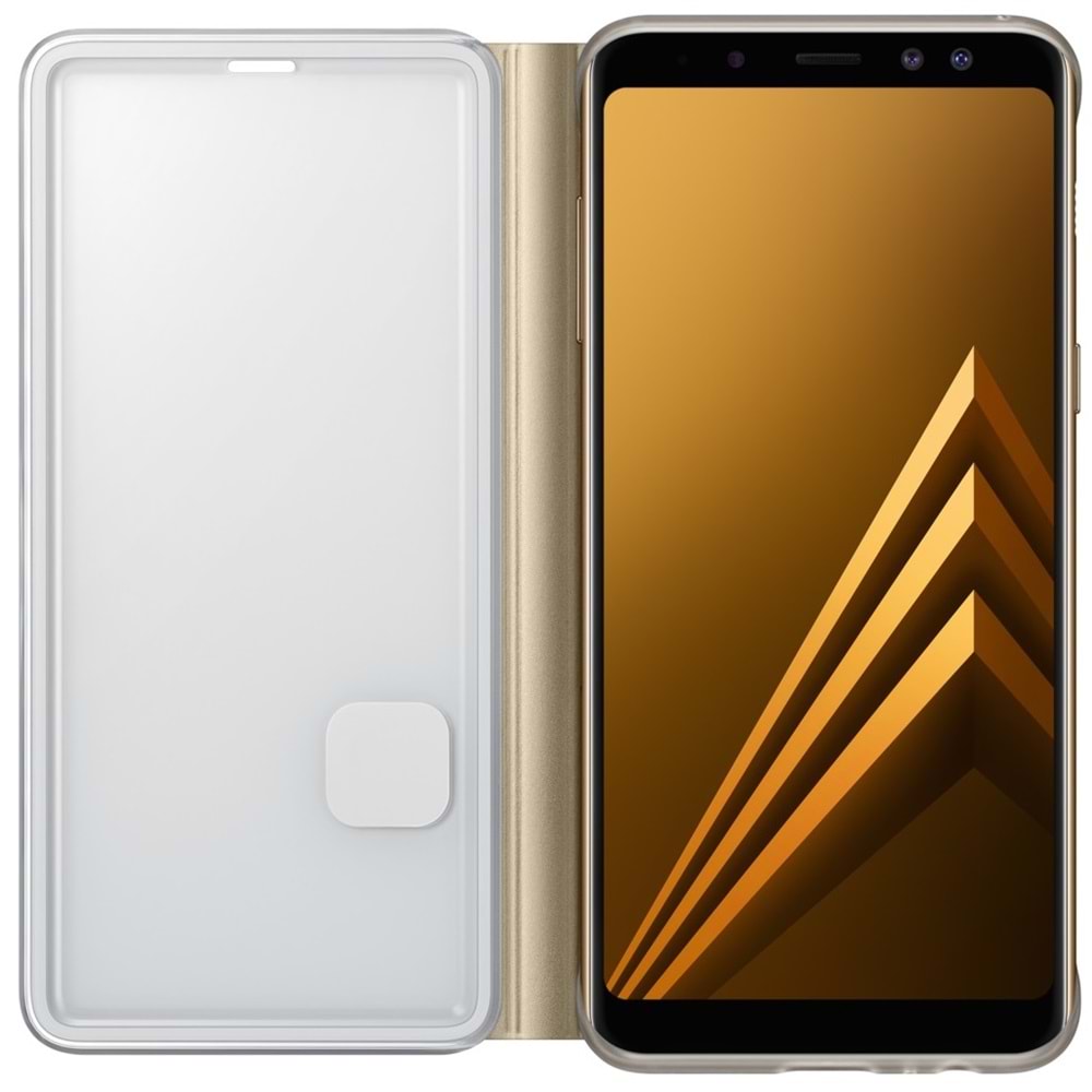 Samsung Galaxy A8 2018 (A530) Neon Flip Wallet Kapaklı Kılıf, Gold EF-FA530PFEGWW