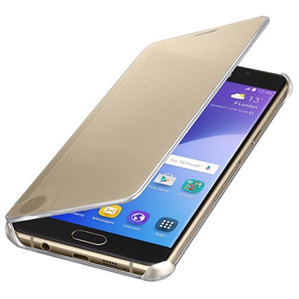 Samsung Galaxy A5 2016 Clear View Cover Akıllı Kılıf, Gold EF-ZA510CFEGWW