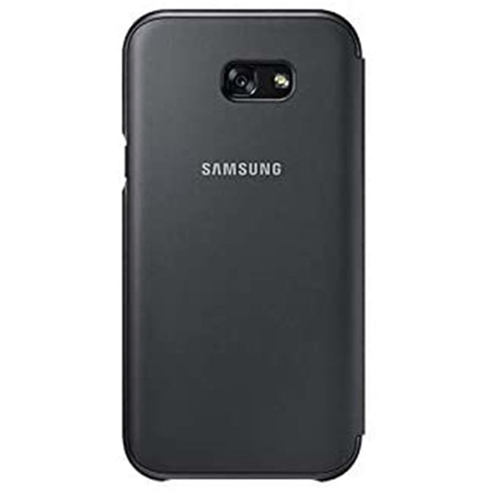 Samsung Galaxy A7 2017 Neon Flip Wallet Kapaklı Kılıf, Siyah EF-FA720PBEGWW