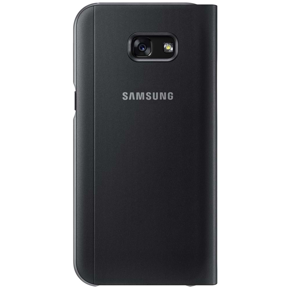 Samsung Galaxy A7 2017 S-View Standing Cover Pencereli Kılıf, Siyah EF-CA720PBEGWW