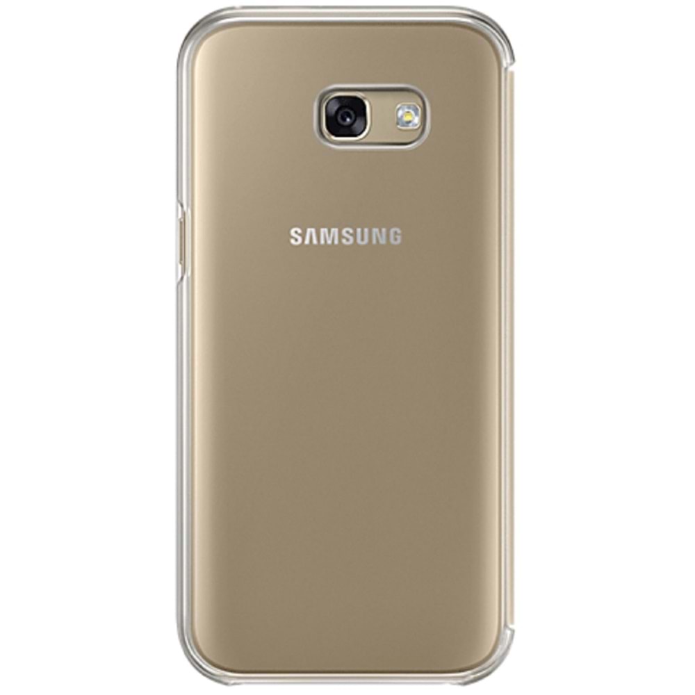 Samsung Galaxy A5 2017 Clear View Cover Akıllı Kılıf, Gold EF-ZA520CFEGWW