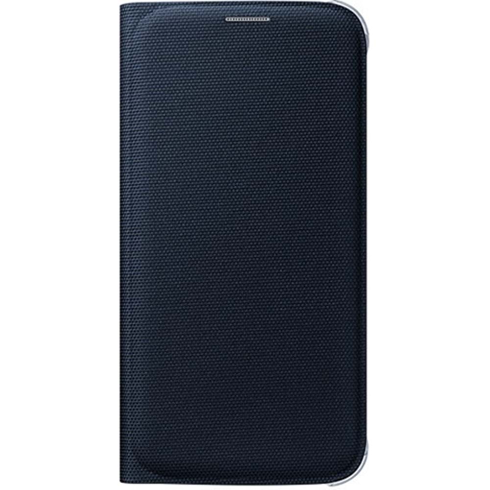 Samsung Galaxy S6 Flip Wallet (Tekstil) Kapaklı Kılıf, Siyah EF-WG920BBEGWW