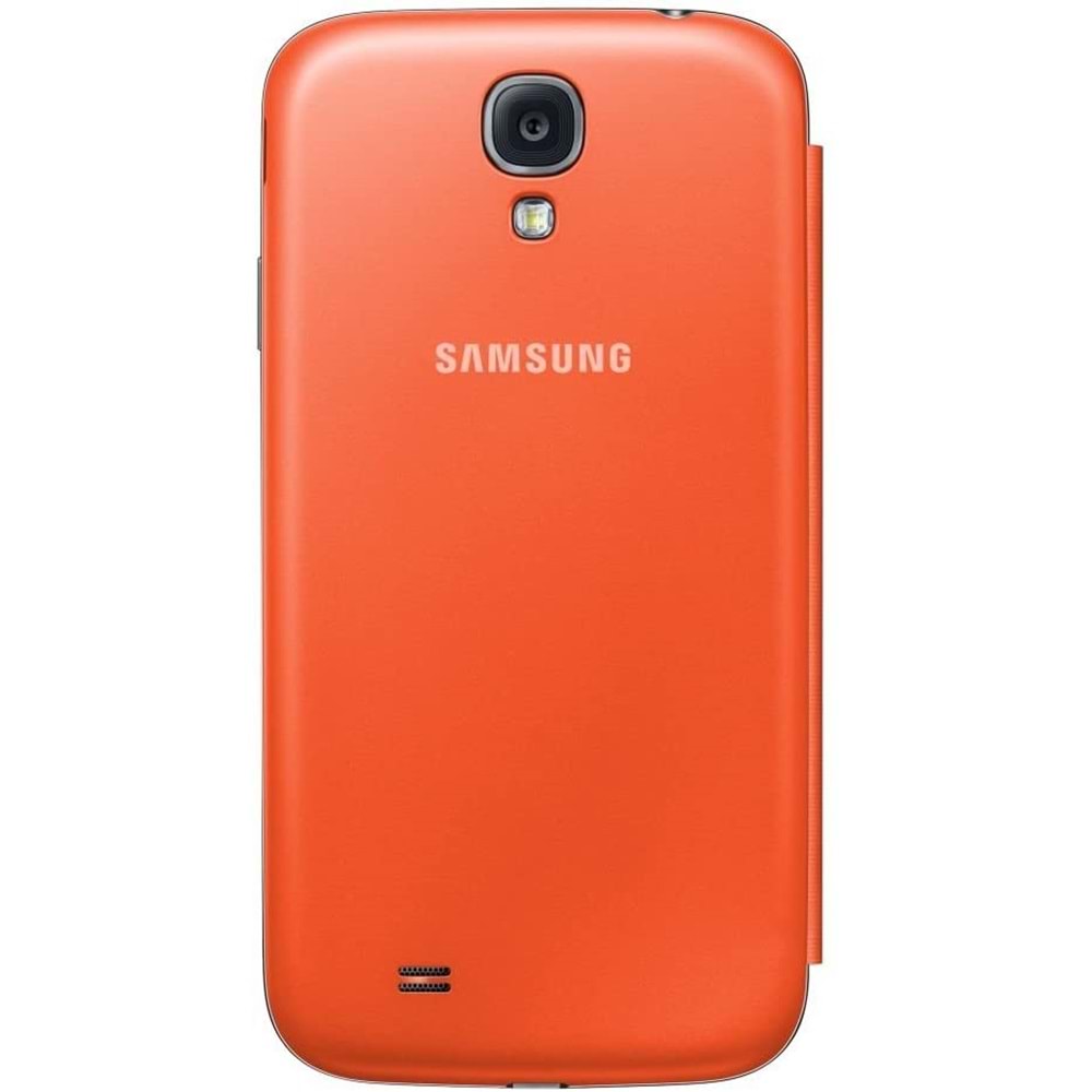 Samsung Galaxy S4 (i9500) S-View Cover Orijinal Kapaklı Kılıf, Turuncu EF-CI950BOEGWW