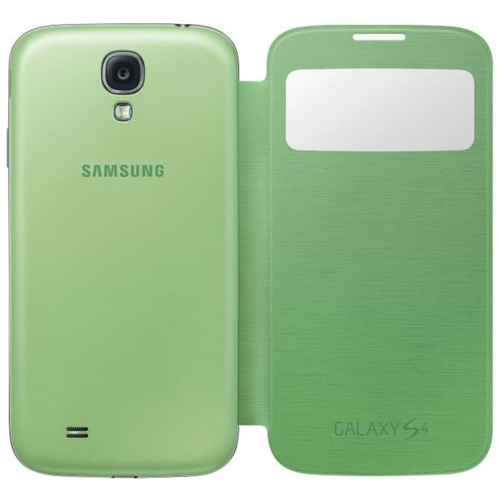 Samsung Galaxy S4 (i9500) S-View Cover Orijinal Kapaklı Kılıf, Yeşil EF-CI950BGEGWW
