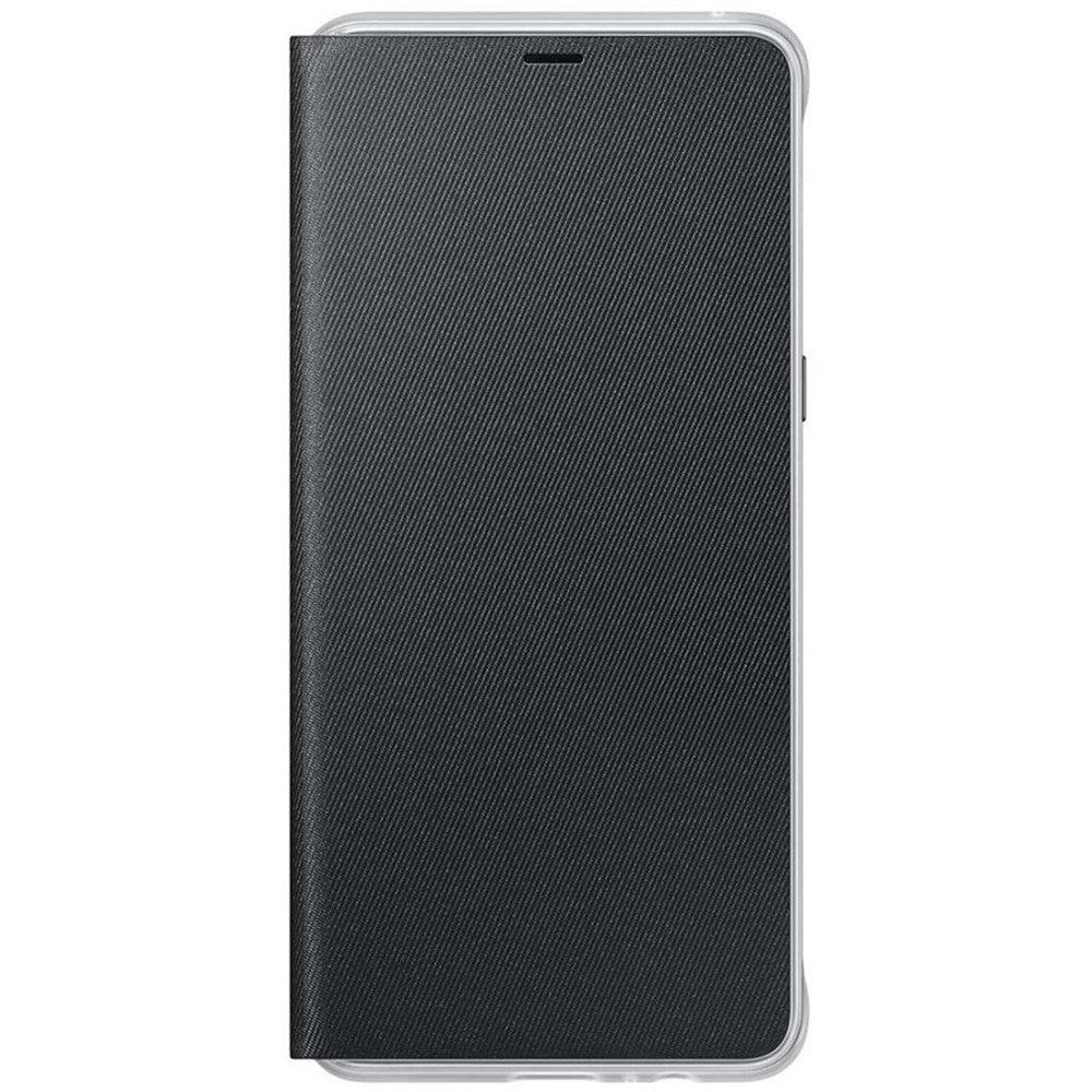 Samsung Galaxy A8+ Plus 2018 Neon Flip Wallet Kapaklı Kılıf, Siyah EF-FA730PBEGWW
