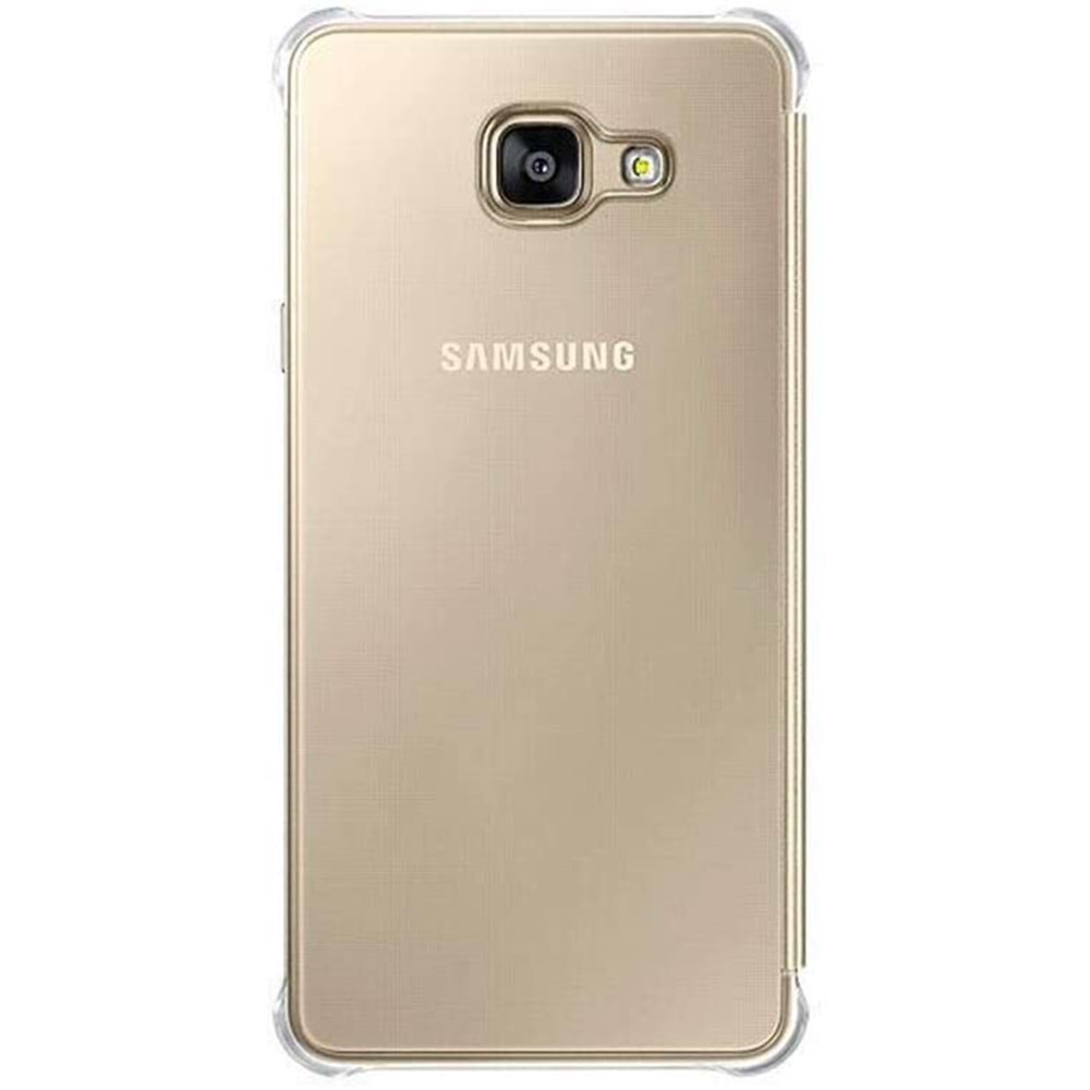 Samsung Galaxy A7 2016 Clear View Cover Akıllı Kılıf, Altın EF-ZA710CFEGWW