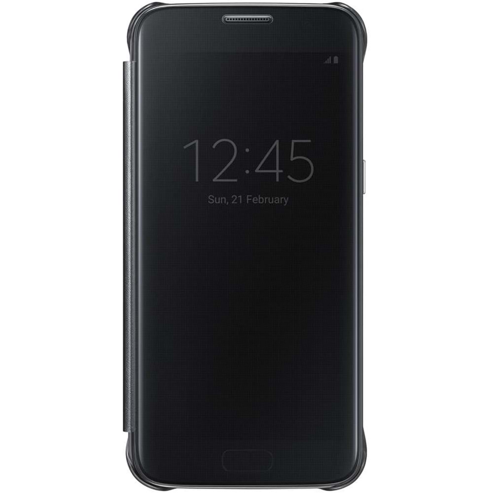 Samsung Galaxy S7 G930 için Clear View Cover Akıllı Kılıf, Siyah EF-ZG930CBEGWW