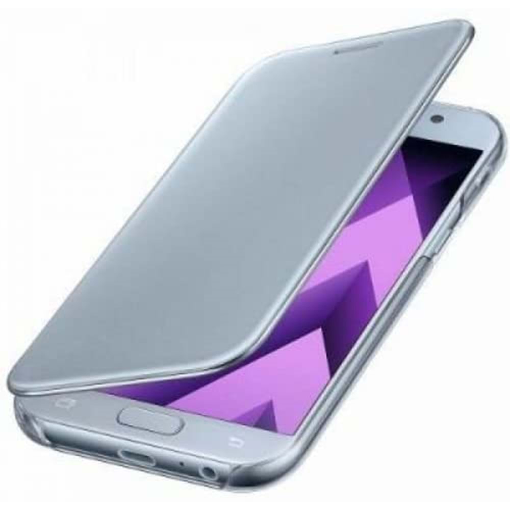 Samsung Galaxy A5 2017 Clear View Cover Akıllı Kılıf, Mavi EF-ZA520CLEGWW