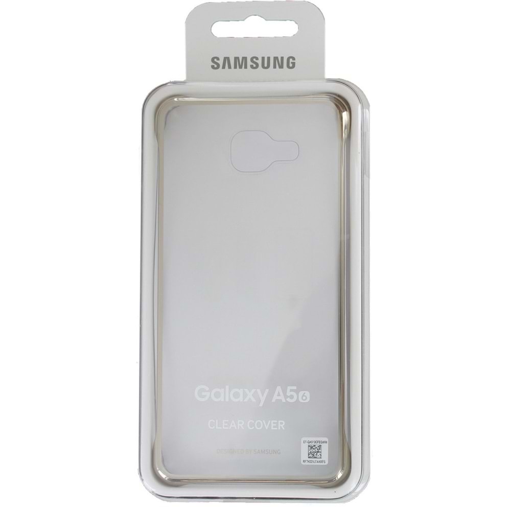 Samsung Galaxy A5 2016 (SM-A510) Clear Cover Şeffaf Kılıf, Gold EF-QA510CFEGWW