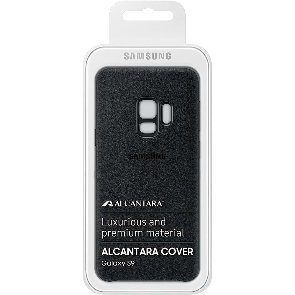 Samsung Galaxy S9 Alcantara Süet Deri Kılıf, Siyah (Samsung Türkiye Garantili)