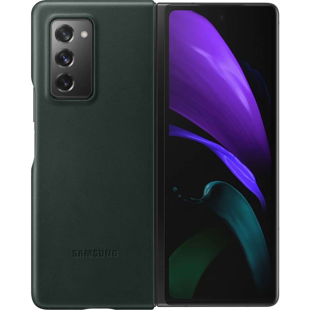Samsung Galaxy Z Fold2 Deri Kılıf Lether Cover EF-VF916L, Yeşil