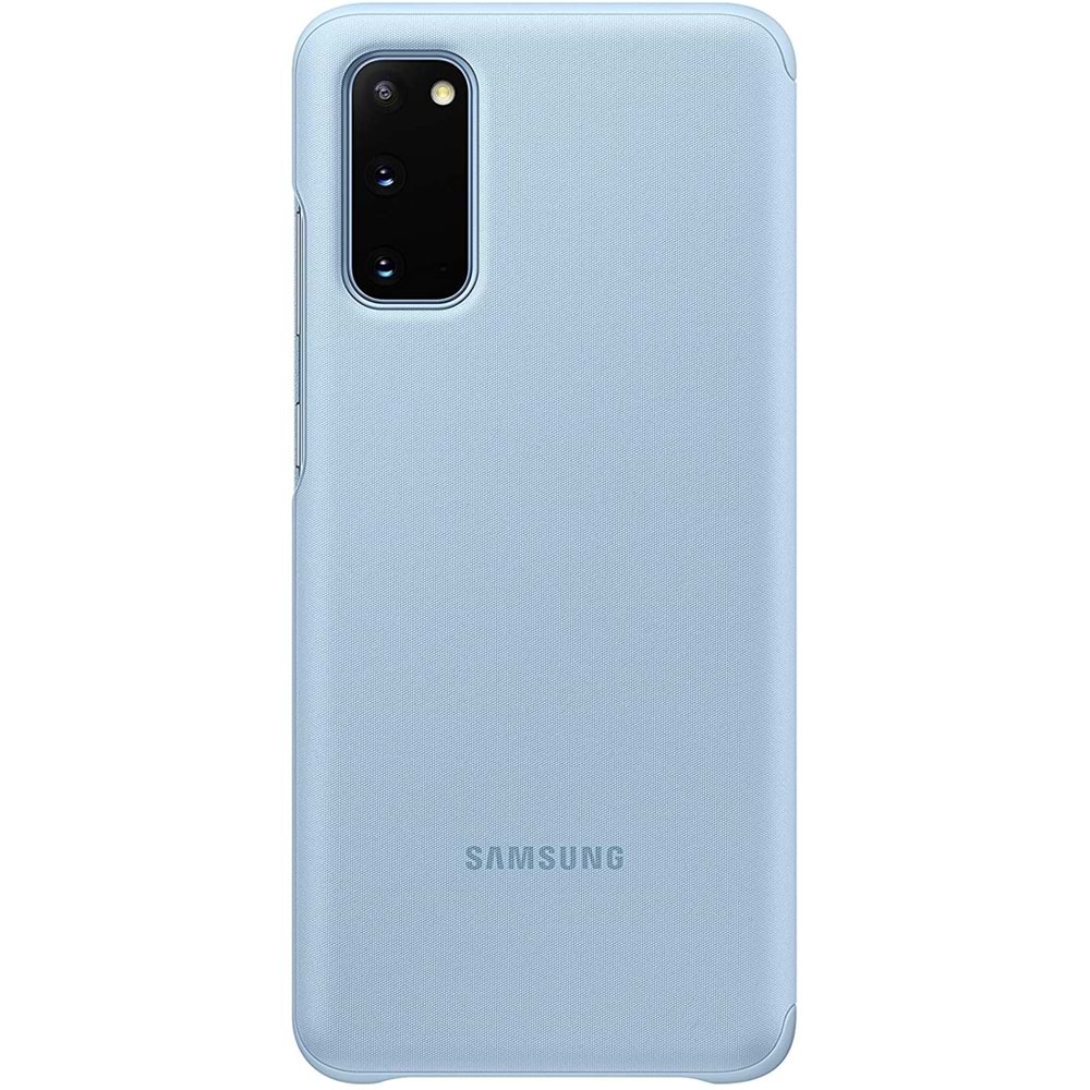 Samsung Galaxy S20 Clear View Cover Akıllı Kılıf, Mavi EF-ZG980CLEGWW