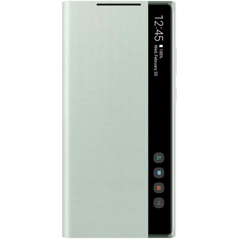Samsung Galaxy Note20 için Clear View Kapaklı Kılıf, Yeşil EF-ZN980CMEGTR