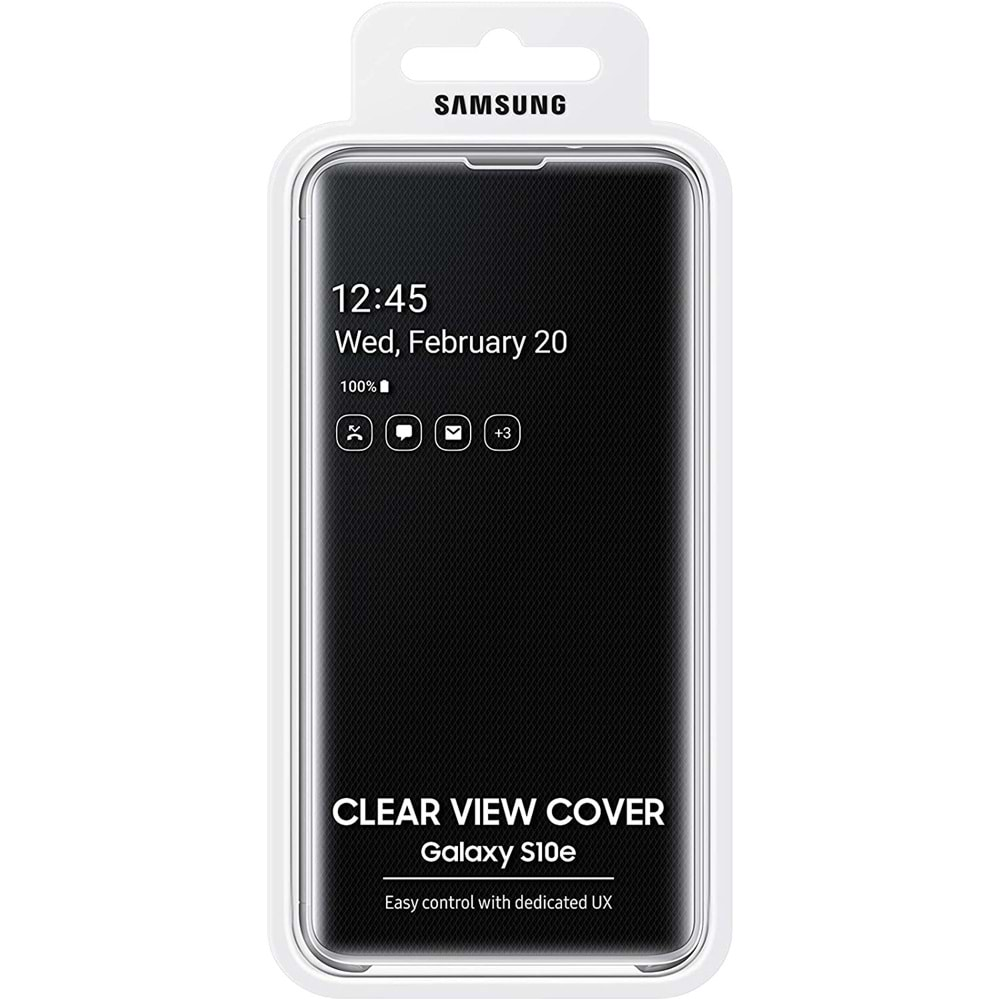 Samsung Galaxy S10 Clear View Cover Akıllı Kılıf, Siyah EF-ZG973CBEGWW