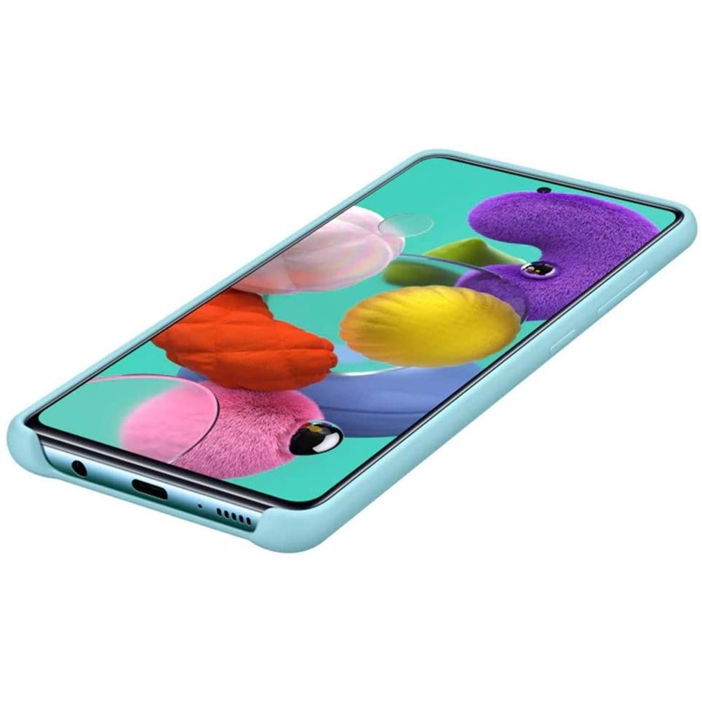 Samsung Galaxy A51 Silikon Cover Kılıf, Mavi EF-PA515TLEGWW