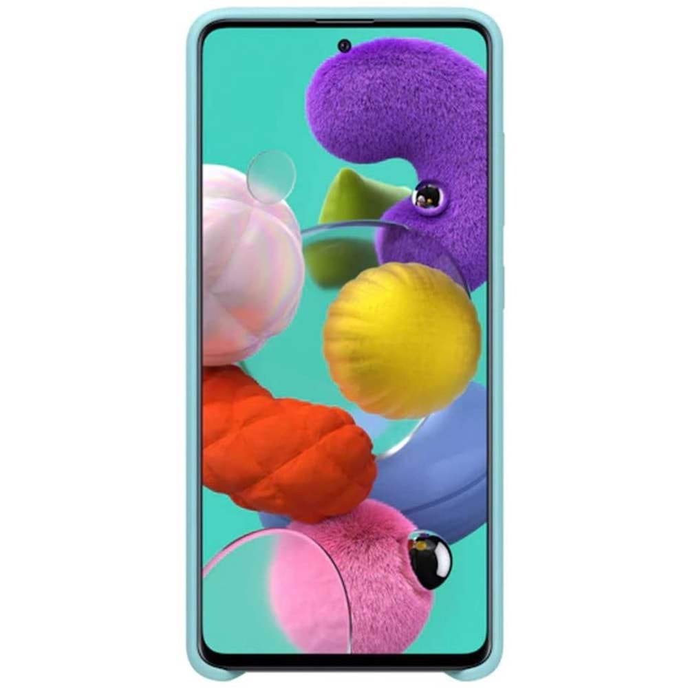Samsung Galaxy A51 Silikon Cover Kılıf, Mavi EF-PA515TLEGWW