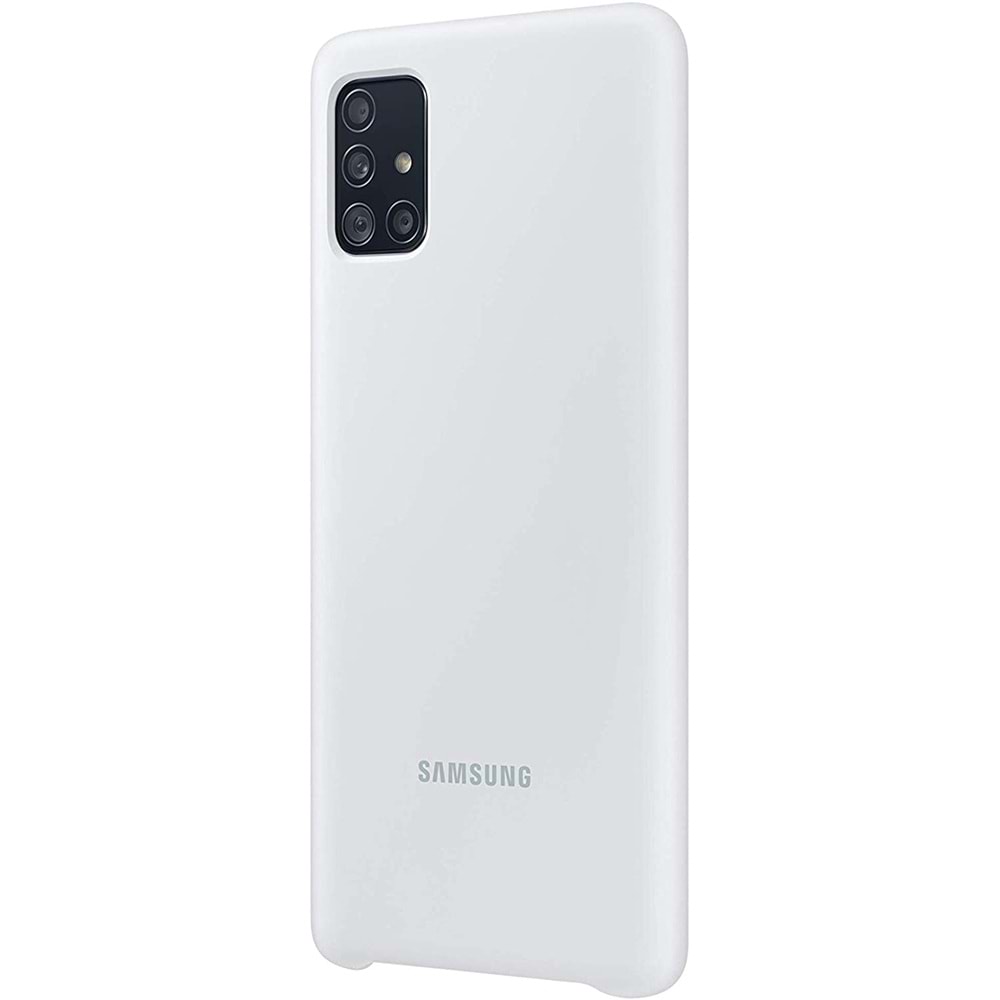 Samsung Galaxy A51 Silikon Cover Kılıf, Beyaz EF-PA515TWEGWW