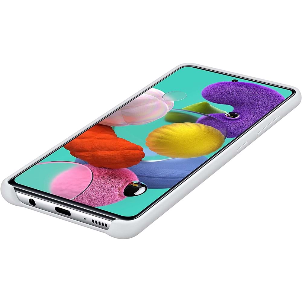 Samsung Galaxy A51 Silikon Cover Kılıf, Beyaz EF-PA515TWEGWW