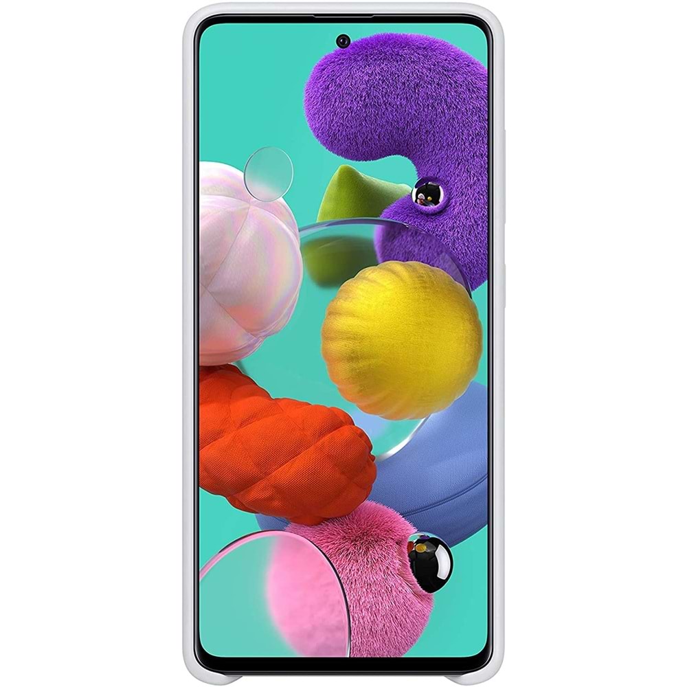 Samsung Galaxy A51 Silikon Cover Kılıf, Beyaz EF-PA515TWEGWW