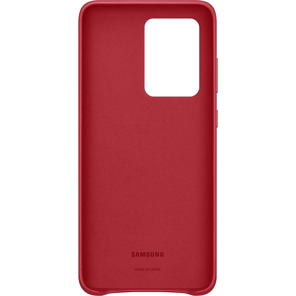 Samsung Galaxy S20 Ultra için Deri Kılıf Lether Cover, Kırmızı EF-VG988LREGWW