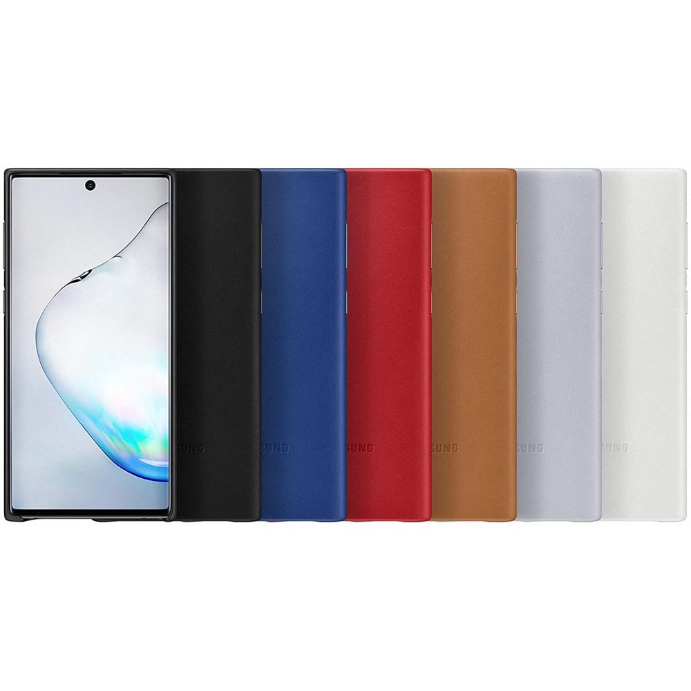 Samsung Galaxy Note 10 Deri Kılıf Leather Cover, Mavi EF-VN970LLEGWW