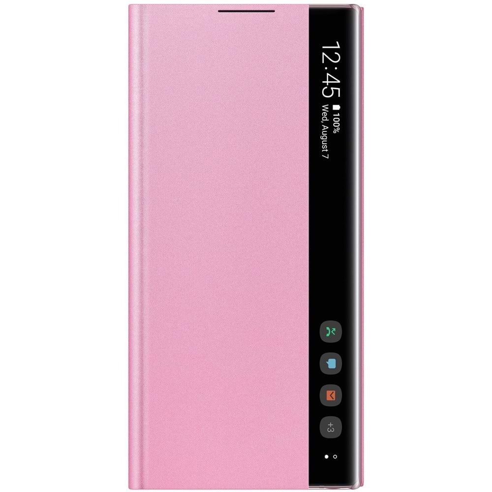 Samsung Galaxy Note 10 Clear View Cover Akıllı Kılıf, Pembe EF-ZN970CPEGWW