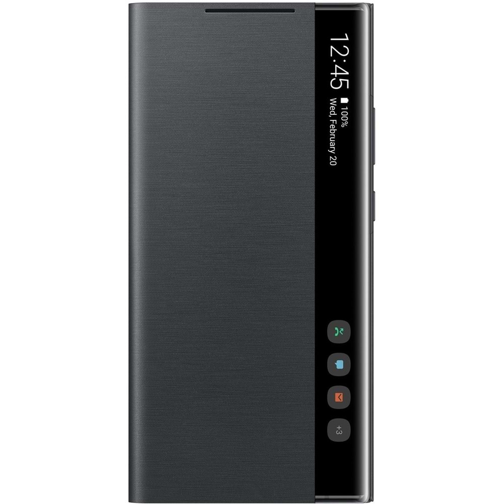 Samsung Galaxy Note20 için Clear View Kapaklı Kılıf, Siyah EF-ZN980CBEGTR