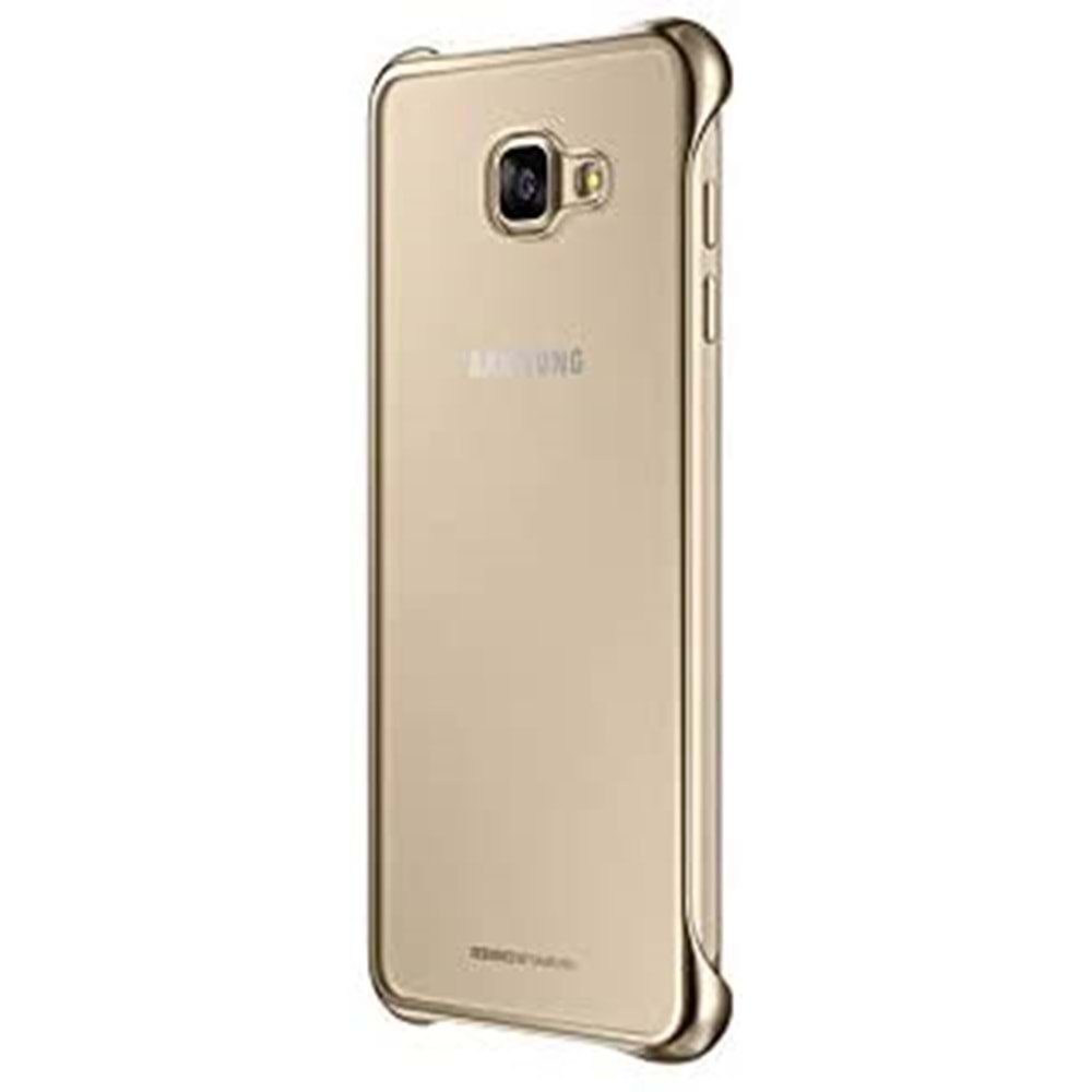 Samsung Galaxy A7 2016 Clear Cover Şeffaf Kılıf, Gold EF-QA710CFEGWW