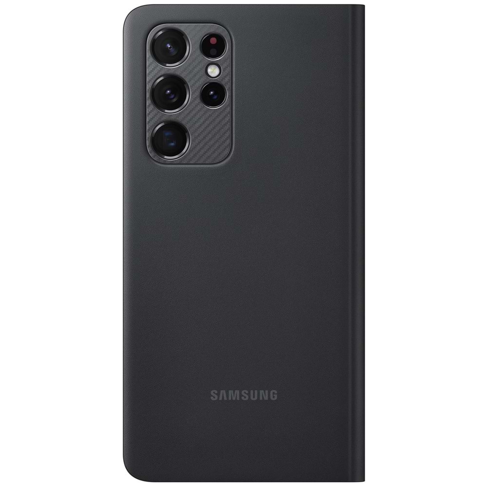 Samsung Galaxy S21 Ultra için S Penli Clear View Cover Akıllı Kılıf, Siyah EF-ZG99PCBEGWW