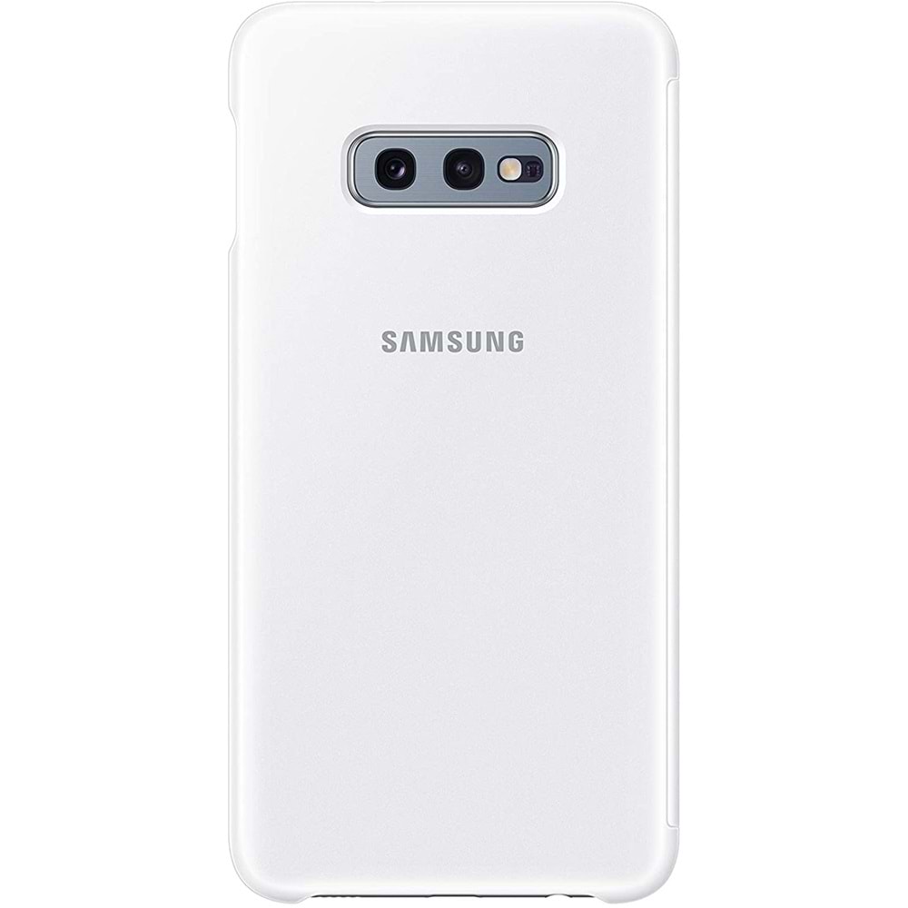 Samsung Galaxy S10e Clear View Cover Akıllı Kılıf, Beyaz EF-ZG970CWEGWW