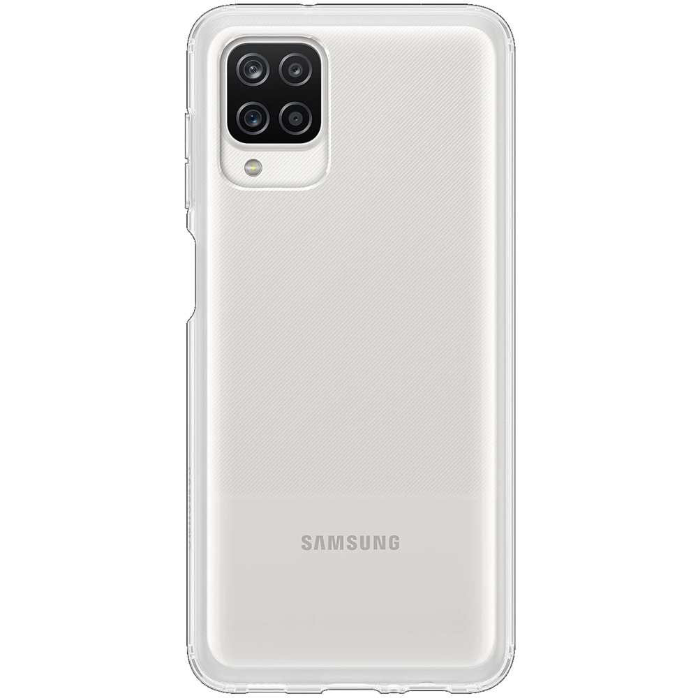 Samsung Galaxy A12 Soft Clear Cover Yumuşak Şeffaf Kılıf, Şeffaf EF-QA125T