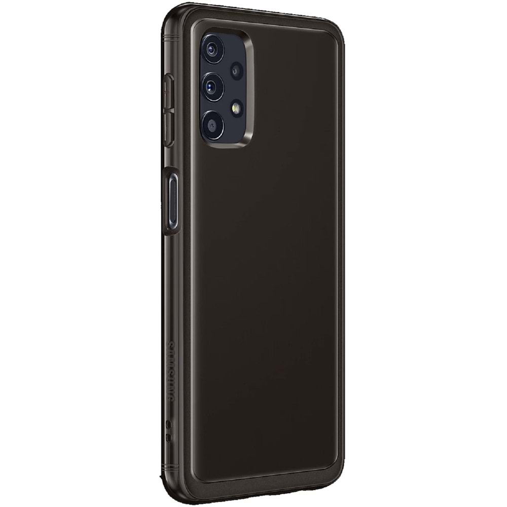Samsung Galaxy A32 Soft Clear Cover Yumuşak Şeffaf Kılıf, Siyah EF-QA325T