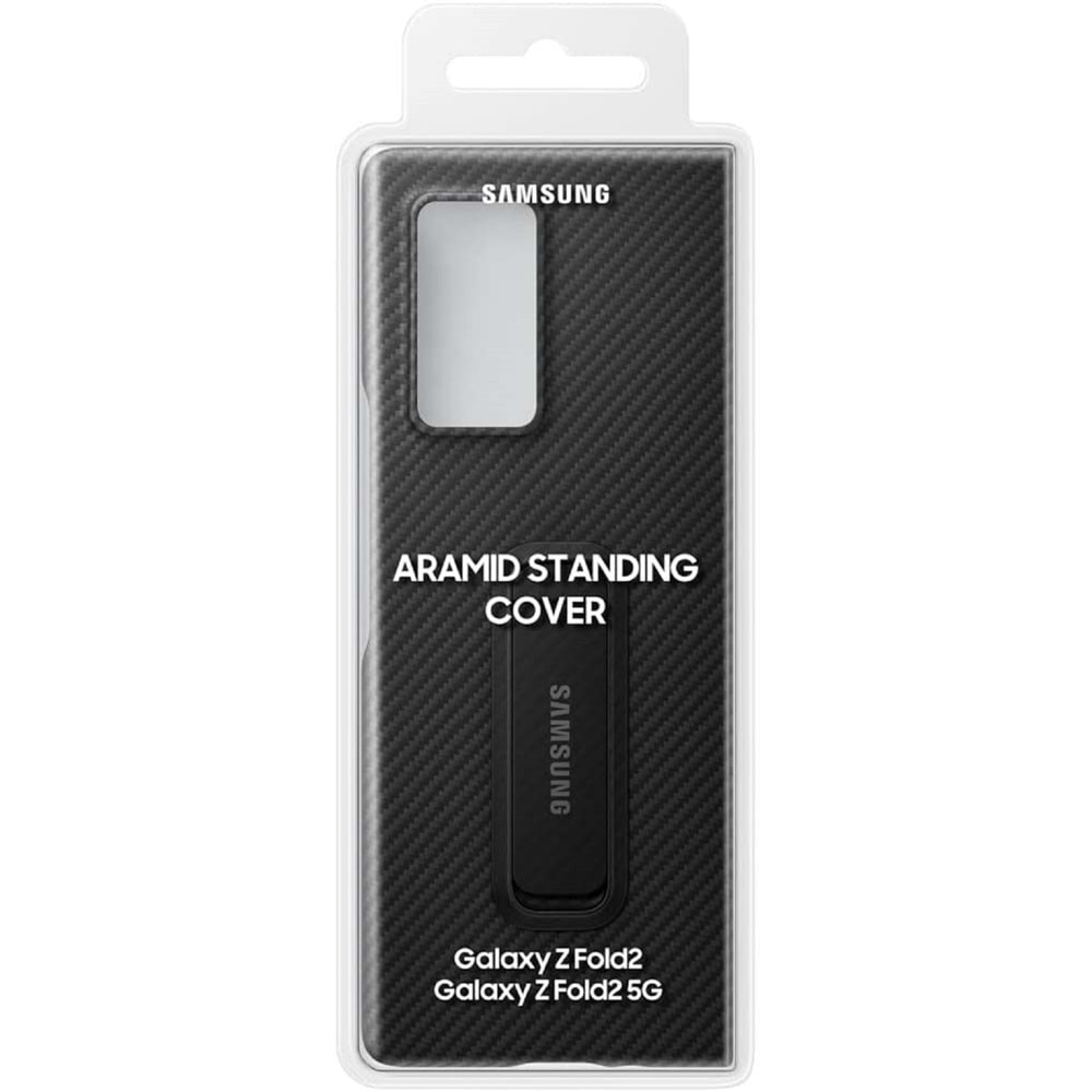 Samsung Galaxy Z Fold2 Aramid Ayaklı Kılıf Aramid Standing Cover EF-XF916S, Siyah