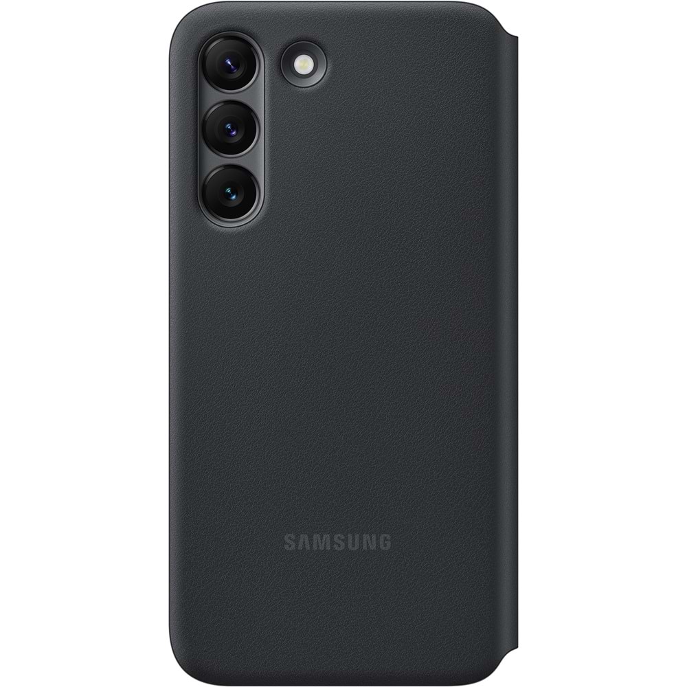 Samsung Galaxy S22 Akıllı LED Ekranlı Kılıf Smart LED View Cover, Siyah EF-NS901