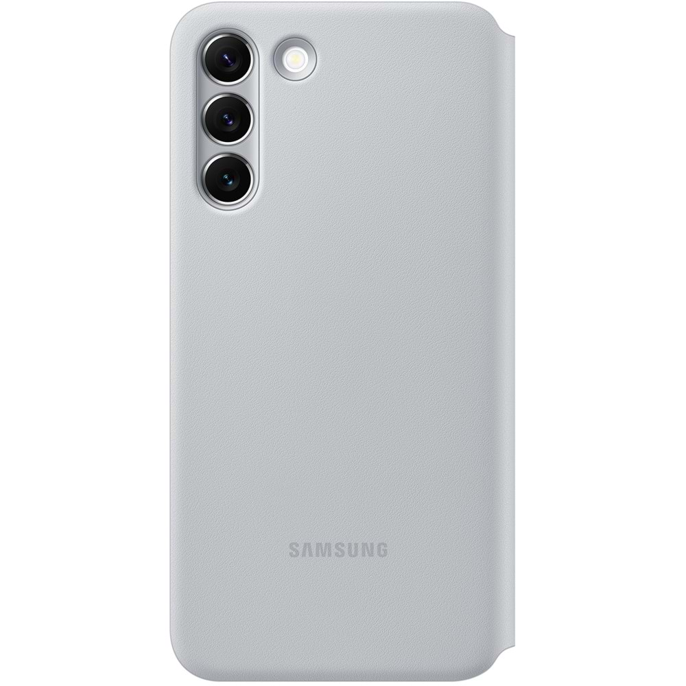 Samsung Galaxy S22+ Plus Akıllı LED Ekranlı Kılıf, Gümüş Smart LED View Cover EF-NS906