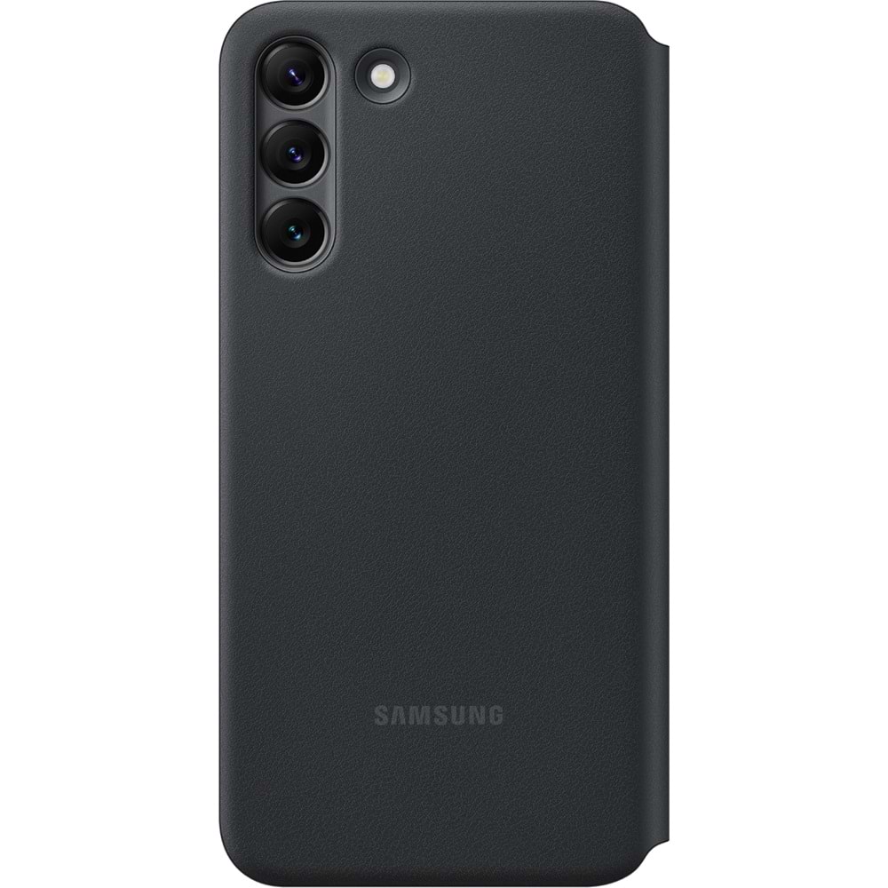 Samsung Galaxy S22+ Plus Akıllı LED Ekranlı Kılıf, Siyah Smart LED View Cover EF-NS906