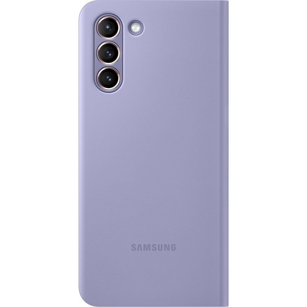 Samsung Galaxy S21 5G Smart LED View Kapaklı Kılıf, Mor EF-NG991PBEGTR