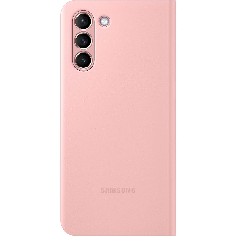 Samsung Galaxy S21 5G Smart LED View Kapaklı Kılıf, Pembe EF-NG991PBEGTR