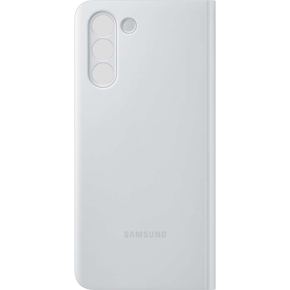 Samsung Galaxy S21 5G Smart Clear View Kapaklı Kılıf, Gri EF-ZG991CJEGTR